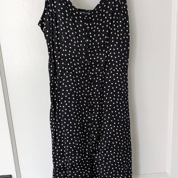 Abercrombie & Fitch Button-Up Mini Satin Slip Dress - Size XS Tall - NWT - Picture 3 of 6